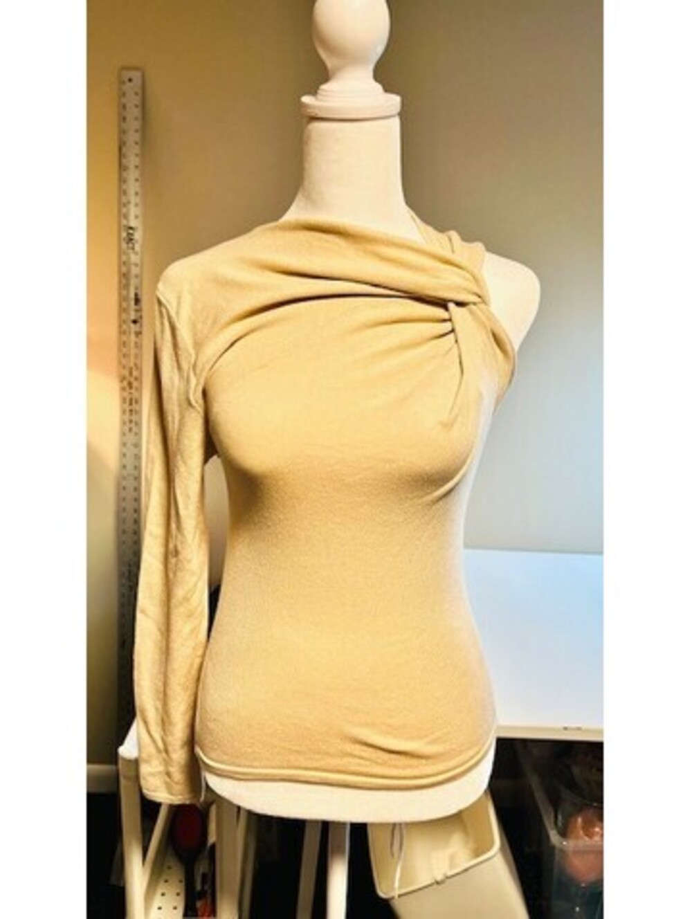 ZARA Asymmetrical Twisted Knit Top